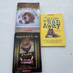 Lot Of 3 Children’s Books, Mutation, A Shiloh Christmas, The Time We Ran Away